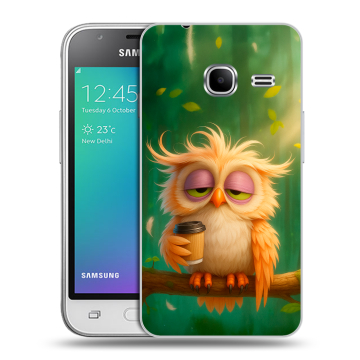 Силиконовый чехол на Samsung Galaxy J1 mini (2016) с принтом сова Силиконовый чехол на Samsung Galaxy J1 mini (2016) с принтом сова