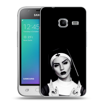 Силиконовый чехол на Samsung Galaxy J1 mini (2016) с принтом монашка Силиконовый чехол на Samsung Galaxy J1 mini (2016) с принтом монашка