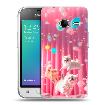 Силиконовый чехол на Samsung Galaxy J1 mini (2016) с принтом милые котики Силиконовый чехол на Samsung Galaxy J1 mini (2016) с принтом милые котики