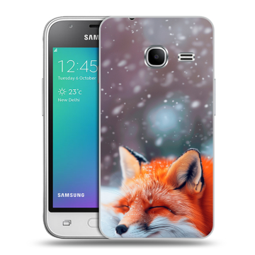 Силиконовый чехол на Samsung Galaxy J1 mini (2016) с принтом лиса Силиконовый чехол на Samsung Galaxy J1 mini (2016) с принтом лиса