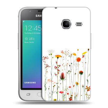 Силиконовый чехол на Samsung Galaxy J1 mini (2016) с принтом цветы Силиконовый чехол на Samsung Galaxy J1 mini (2016) с принтом цветы
