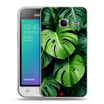 Силиконовый чехол на Samsung Galaxy J1 mini (2016) с принтом Листья Силиконовый чехол на Samsung Galaxy J1 mini (2016) с принтом Листья