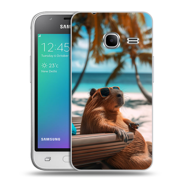 Силиконовый чехол на Samsung Galaxy J1 mini (2016) с принтом Капибара Силиконовый чехол на Samsung Galaxy J1 mini (2016) с принтом Капибара