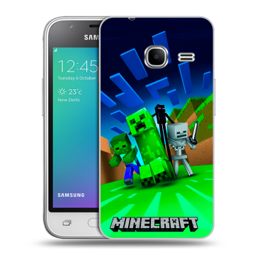 Силиконовый чехол на Samsung Galaxy J1 mini (2016) с принтом Майнкрафт Силиконовый чехол на Samsung Galaxy J1 mini (2016) с принтом Майнкрафт