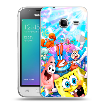 Силиконовый чехол на Samsung Galaxy J1 mini (2016) с принтом спанчбоб спанч боб Силиконовый чехол на Samsung Galaxy J1 mini (2016) с принтом спанчбоб спанч боб