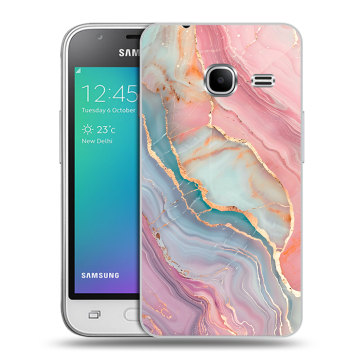 Силиконовый чехол на Samsung Galaxy J1 mini (2016) с принтом розовый мрамор Силиконовый чехол на Samsung Galaxy J1 mini (2016) с принтом розовый мрамор