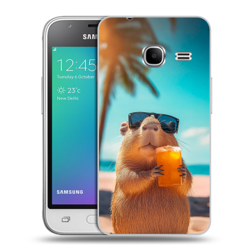 Силиконовый чехол на Samsung Galaxy J1 mini (2016) с принтом Капибара Силиконовый чехол на Samsung Galaxy J1 mini (2016) с принтом Капибара