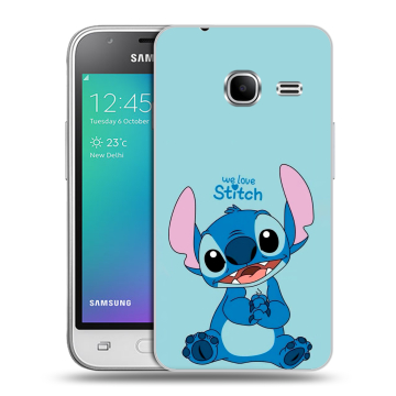 Силиконовый чехол на Samsung Galaxy J1 mini (2016) с принтом Лило и Стич Силиконовый чехол на Samsung Galaxy J1 mini (2016) с принтом Лило и Стич