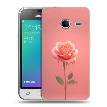 Силиконовый чехол на Samsung Galaxy J1 mini (2016) с принтом Розовая роза Силиконовый чехол на Samsung Galaxy J1 mini (2016) с принтом Розовая роза