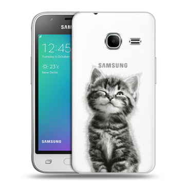 Силиконовый чехол на Samsung Galaxy J1 mini (2016) с принтом Котенок Силиконовый чехол на Samsung Galaxy J1 mini (2016) с принтом Котенок