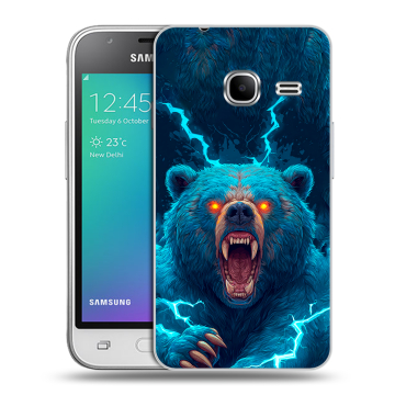 Силиконовый чехол на Samsung Galaxy J1 mini (2016) с принтом Медведь Силиконовый чехол на Samsung Galaxy J1 mini (2016) с принтом Медведь