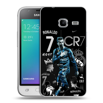 Силиконовый чехол на Samsung Galaxy J1 mini (2016) с принтом Реал Роналдо Силиконовый чехол на Samsung Galaxy J1 mini (2016) с принтом Реал Роналдо