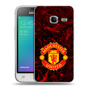 Силиконовый чехол на Samsung Galaxy J1 mini (2016) с принтом Manchester United Силиконовый чехол на Samsung Galaxy J1 mini (2016) с принтом Manchester United