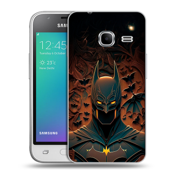 Силиконовый чехол на Samsung Galaxy J1 mini (2016) с принтом Batman Бэтмен Силиконовый чехол на Samsung Galaxy J1 mini (2016) с принтом Batman Бэтмен