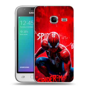 Силиконовый чехол на Samsung Galaxy J1 mini (2016) с принтом Spiderman Человек паук Силиконовый чехол на Samsung Galaxy J1 mini (2016) с принтом Spiderman Человек паук