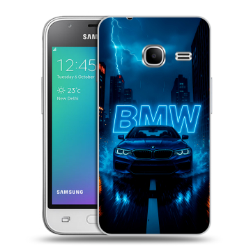 Силиконовый чехол на Samsung Galaxy J1 mini (2016) с принтом BMW БМВ Силиконовый чехол на Samsung Galaxy J1 mini (2016) с принтом BMW БМВ