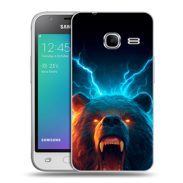 Силиконовый чехол на Samsung Galaxy J1 mini (2016) с принтом Медведь Силиконовый чехол на Samsung Galaxy J1 mini (2016) с принтом Медведь