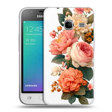 Силиконовый чехол на Samsung Galaxy J1 mini (2016) с принтом цветы Силиконовый чехол на Samsung Galaxy J1 mini (2016) с принтом цветы