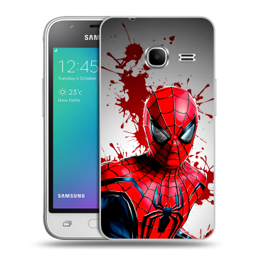 Силиконовый чехол на Samsung Galaxy J1 mini (2016) с принтом Spiderman Человек паук Силиконовый чехол на Samsung Galaxy J1 mini (2016) с принтом Spiderman Человек паук