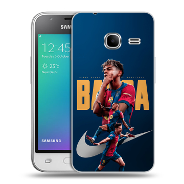 Силиконовый чехол на Samsung Galaxy J1 mini (2016) с принтом Барселона Barca Yamal Силиконовый чехол на Samsung Galaxy J1 mini (2016) с принтом Барселона Barca Yamal