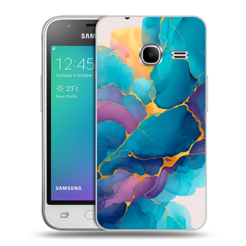 Силиконовый чехол на Samsung Galaxy J1 mini (2016) с принтом Мрамор блестки Силиконовый чехол на Samsung Galaxy J1 mini (2016) с принтом Мрамор блестки