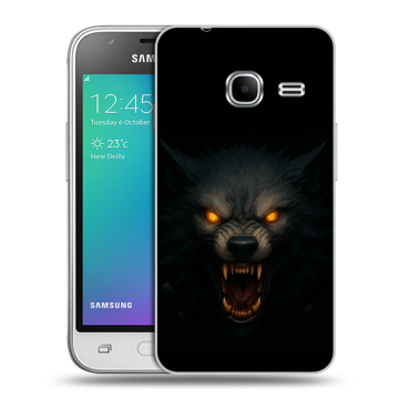 Силиконовый чехол на Samsung Galaxy J1 mini (2016) с принтом Волк Силиконовый чехол на Samsung Galaxy J1 mini (2016) с принтом Волк