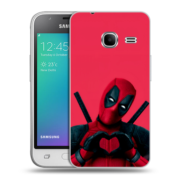 Силиконовый чехол на Samsung Galaxy J1 mini (2016) с принтом Дедпул Deadpool Силиконовый чехол на Samsung Galaxy J1 mini (2016) с принтом Дедпул Deadpool