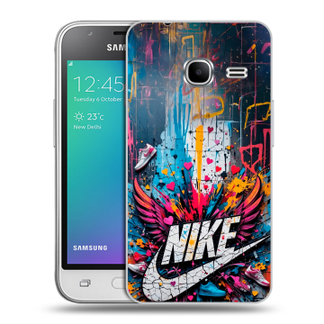 Силиконовый чехол на Samsung Galaxy J1 mini (2016) с принтом Nike Найк Силиконовый чехол на Samsung Galaxy J1 mini (2016) с принтом Nike Найк