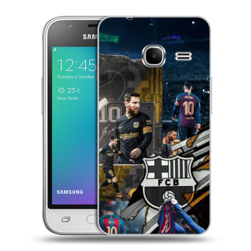Силиконовый чехол на Samsung Galaxy J1 mini (2016) с принтом Messi Barcelona Силиконовый чехол на Samsung Galaxy J1 mini (2016) с принтом Messi Barcelona