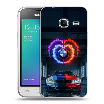 Силиконовый чехол на Samsung Galaxy J1 mini (2016) с принтом BMW БМВ Силиконовый чехол на Samsung Galaxy J1 mini (2016) с принтом BMW БМВ
