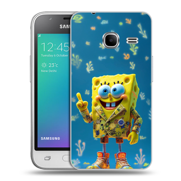 Силиконовый чехол на Samsung Galaxy J1 mini (2016) с принтом Спанч боб Спанчбоб Силиконовый чехол на Samsung Galaxy J1 mini (2016) с принтом Спанч боб Спанчбоб