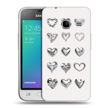 Силиконовый чехол на Samsung Galaxy J1 mini (2016) с принтом Y2K сердечки Силиконовый чехол на Samsung Galaxy J1 mini (2016) с принтом Y2K сердечки