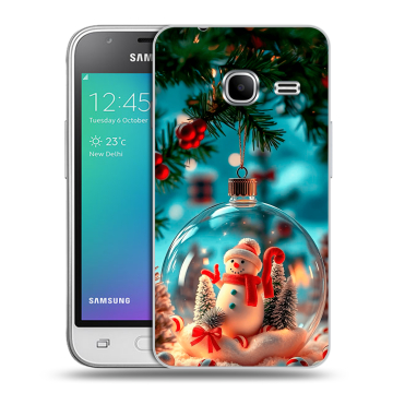 Силиконовый чехол на Samsung Galaxy J1 mini (2016) с принтом Новый год Силиконовый чехол на Samsung Galaxy J1 mini (2016) с принтом Новый год