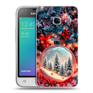 Силиконовый чехол на Samsung Galaxy J1 mini (2016) с принтом Новый год Силиконовый чехол на Samsung Galaxy J1 mini (2016) с принтом Новый год