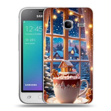 Силиконовый чехол на Samsung Galaxy J1 mini (2016) с принтом Новый год Силиконовый чехол на Samsung Galaxy J1 mini (2016) с принтом Новый год