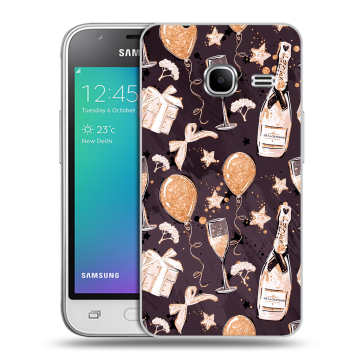 Силиконовый чехол на Samsung Galaxy J1 mini (2016) с принтом Новый год Силиконовый чехол на Samsung Galaxy J1 mini (2016) с принтом Новый год