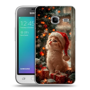 Силиконовый чехол на Samsung Galaxy J1 mini (2016) с принтом Новый год Силиконовый чехол на Samsung Galaxy J1 mini (2016) с принтом Новый год