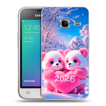 Силиконовый чехол на Samsung Galaxy J1 mini (2016) с принтом Новый год Силиконовый чехол на Samsung Galaxy J1 mini (2016) с принтом Новый год
