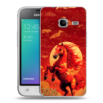 Силиконовый чехол на Samsung Galaxy J1 mini (2016) с принтом Новый год Силиконовый чехол на Samsung Galaxy J1 mini (2016) с принтом Новый год