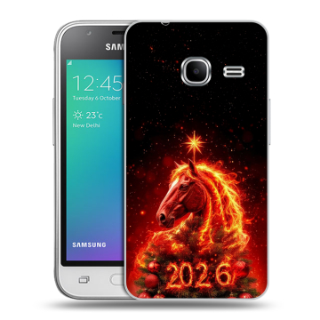 Силиконовый чехол на Samsung Galaxy J1 mini (2016) с принтом Новый год Силиконовый чехол на Samsung Galaxy J1 mini (2016) с принтом Новый год