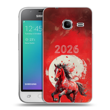 Силиконовый чехол на Samsung Galaxy J1 mini (2016) с принтом Новый год Силиконовый чехол на Samsung Galaxy J1 mini (2016) с принтом Новый год