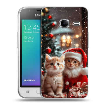 Силиконовый чехол на Samsung Galaxy J1 mini (2016) с принтом Новый год Силиконовый чехол на Samsung Galaxy J1 mini (2016) с принтом Новый год