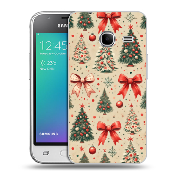 Силиконовый чехол на Samsung Galaxy J1 mini (2016) с принтом Новый год Силиконовый чехол на Samsung Galaxy J1 mini (2016) с принтом Новый год