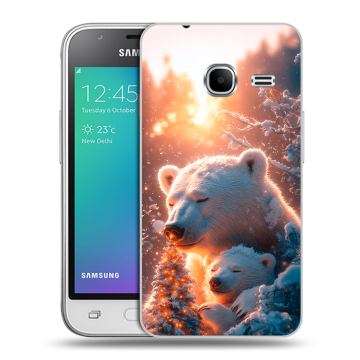 Силиконовый чехол на Samsung Galaxy J1 mini (2016) с принтом Новый год Силиконовый чехол на Samsung Galaxy J1 mini (2016) с принтом Новый год