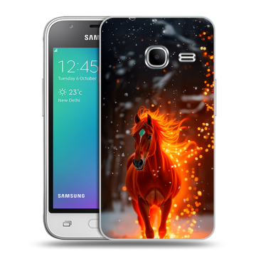 Силиконовый чехол на Samsung Galaxy J1 mini (2016) с принтом Новый год Силиконовый чехол на Samsung Galaxy J1 mini (2016) с принтом Новый год