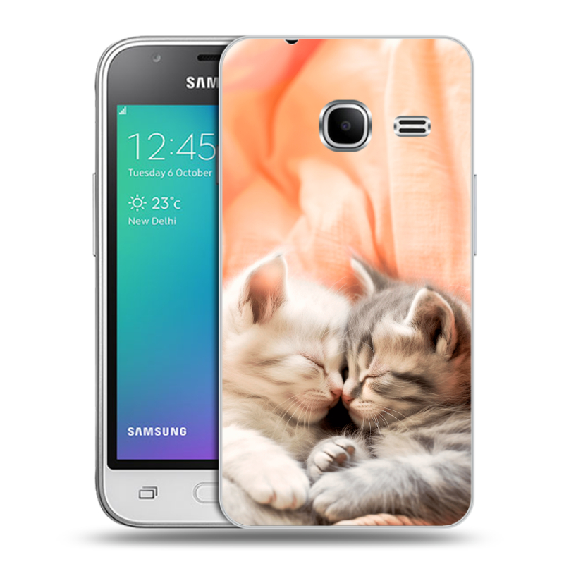Силиконовый чехол на Samsung Galaxy J1 mini (2016) с принтом Котята Силиконовый чехол на Samsung Galaxy J1 mini (2016) с принтом Котята