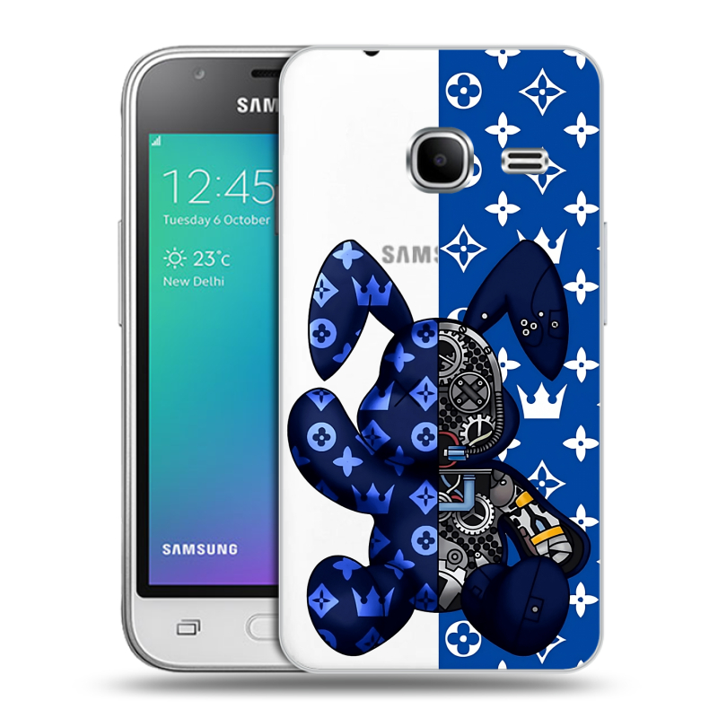 Силиконовый чехол на Samsung Galaxy J1 mini (2016) с принтом Луи робот Силиконовый чехол на Samsung Galaxy J1 mini (2016) с принтом Луи робот