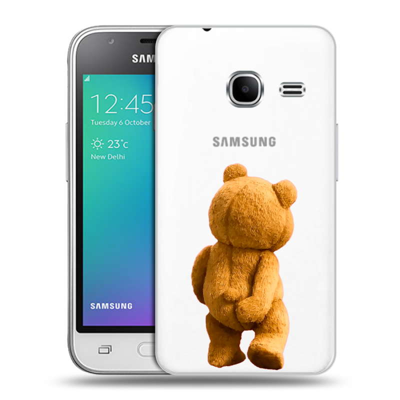 Силиконовый чехол на Samsung Galaxy J1 mini (2016) с принтом Медведь Силиконовый чехол на Samsung Galaxy J1 mini (2016) с принтом Медведь