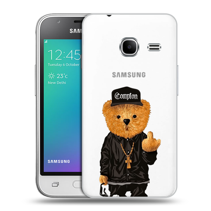 Силиконовый чехол на Samsung Galaxy J1 mini (2016) с принтом Плюшевый медведь Силиконовый чехол на Samsung Galaxy J1 mini (2016) с принтом Плюшевый медведь