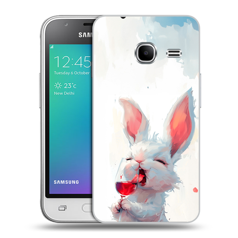 Силиконовый чехол на Samsung Galaxy J1 mini (2016) с принтом кролик зайчик Силиконовый чехол на Samsung Galaxy J1 mini (2016) с принтом кролик зайчик